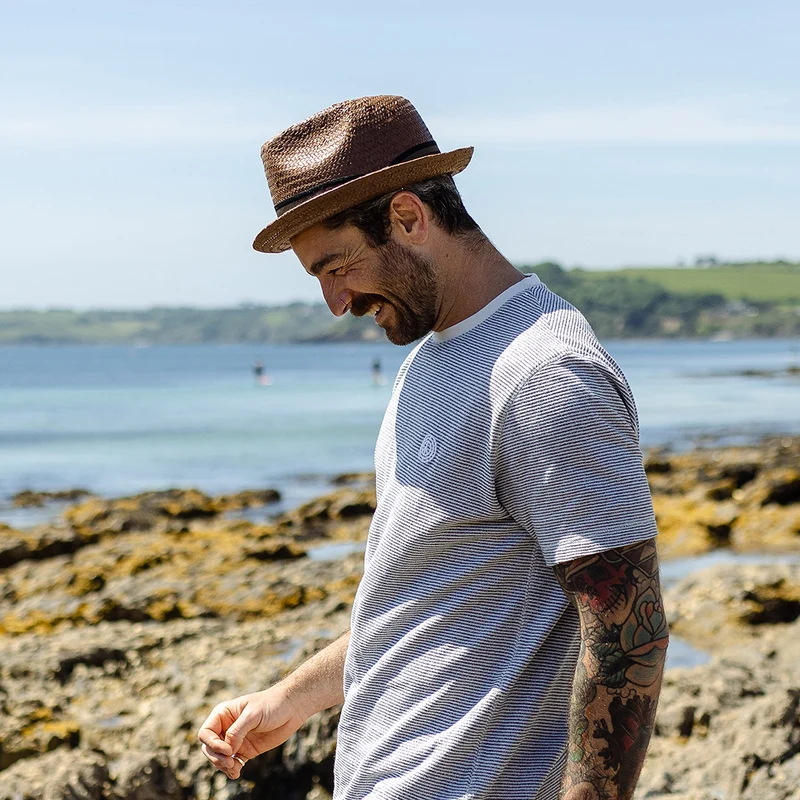 Chapeau Trilby en Paille Tribeca marron JAXON & JAMES