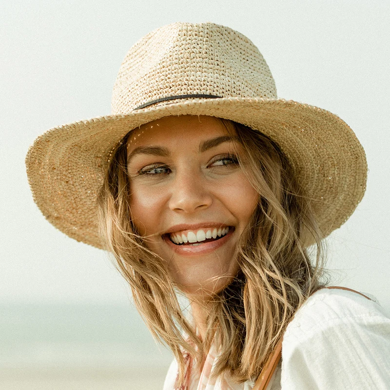 Chapeau Fedora en Paille Celery naturel BARTS