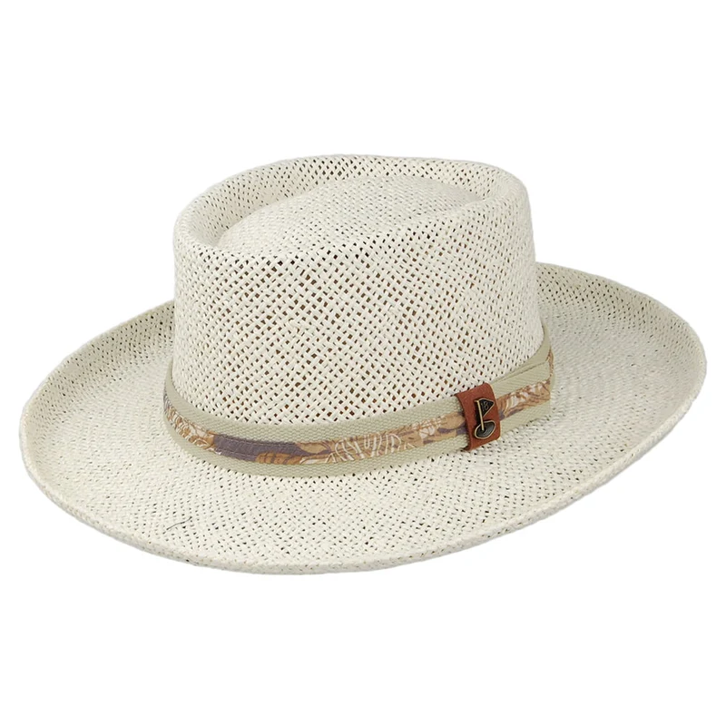 Chapeau Gambler de Golf en Paille naturel SCALA