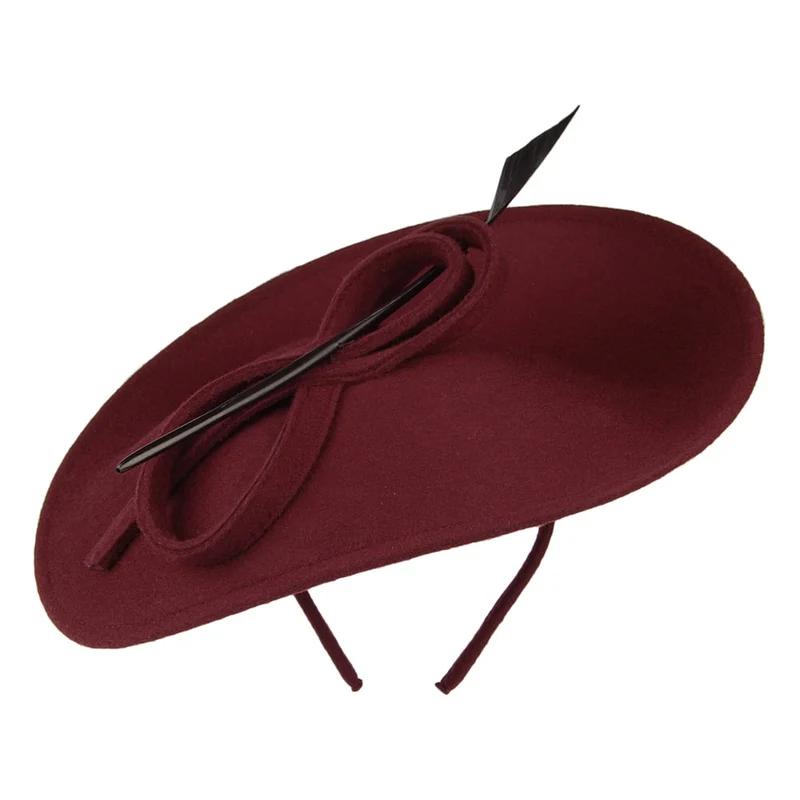 Chapeau Bibi Disque en Laine Athena mûre WHITELEY