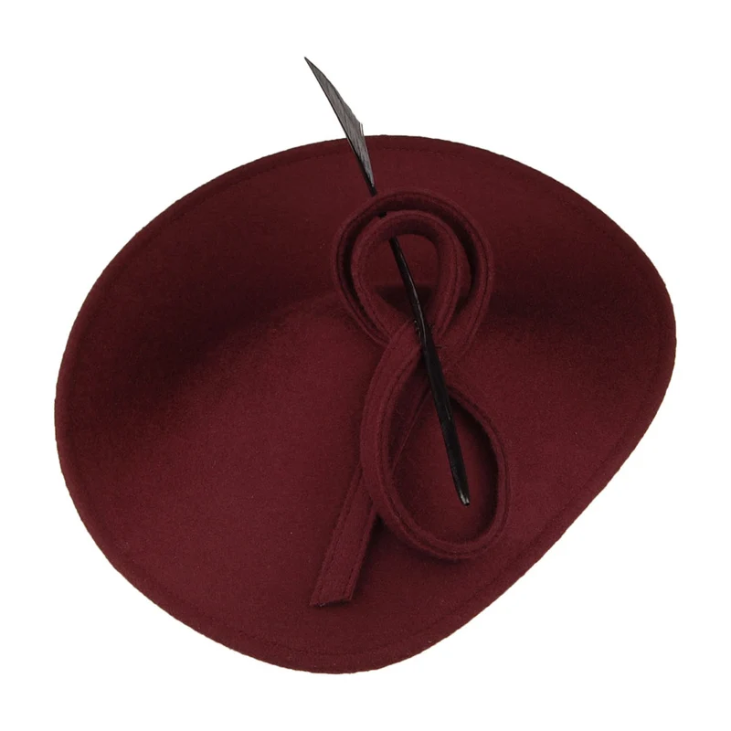 Chapeau Bibi Disque en Laine Athena mûre WHITELEY