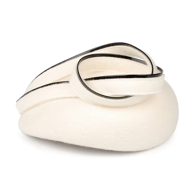 Chapeau Calot en Laine Rachael blanc hiver WHITELEY