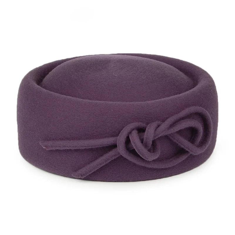 Chapeau Calot Bouvier en Laine mauve WHITELEY