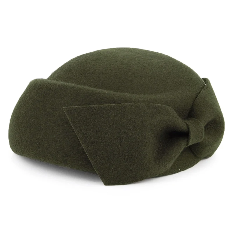 Chapeau Calot en Laine avec Nœud Avery mousse WHITELEY
