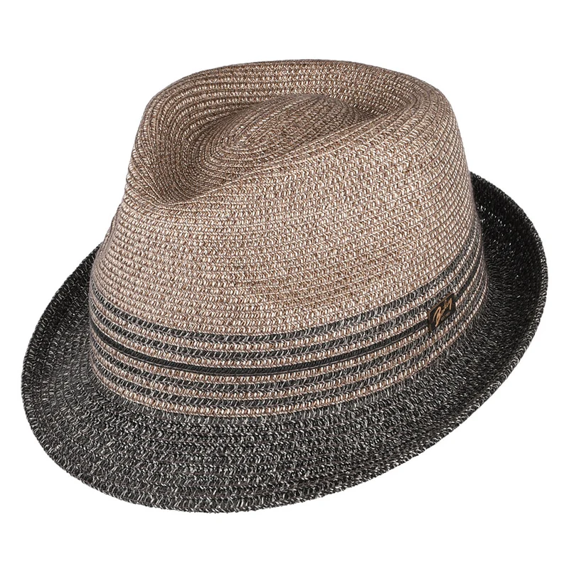 Chapeau Trilby en Paille Toyo Hooper anthracite BAILEY