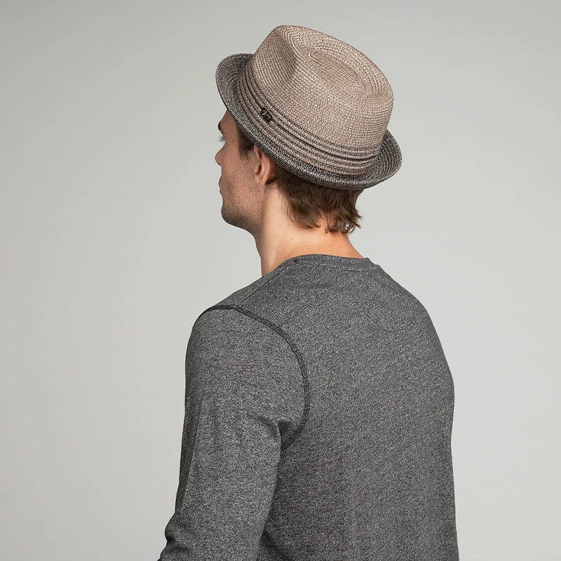 Chapeau Trilby en Paille Toyo Hooper anthracite BAILEY