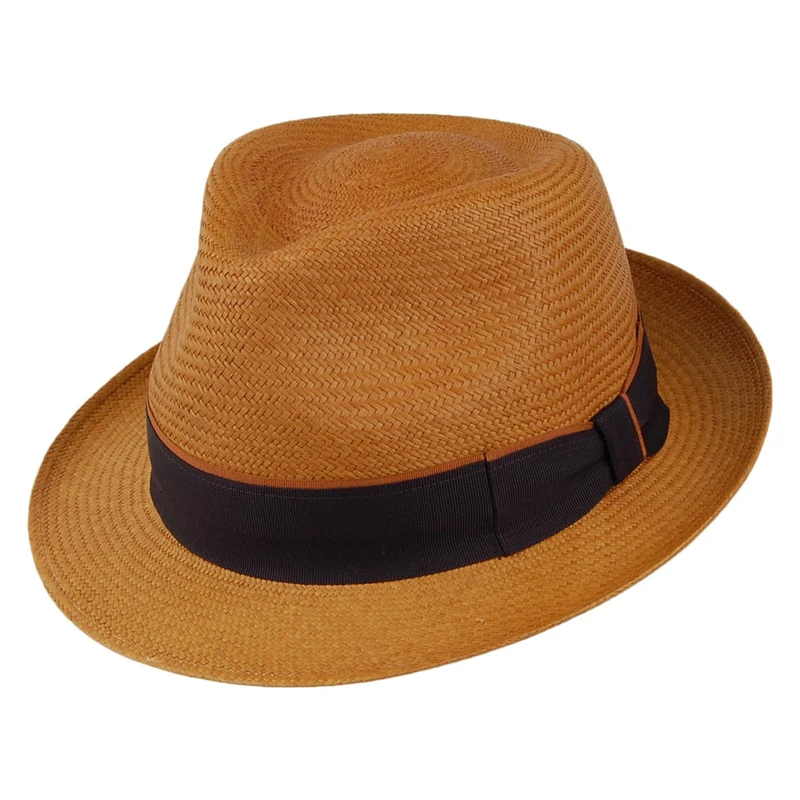 Chapeau Trilby Panama moutarde FAILSWORTH