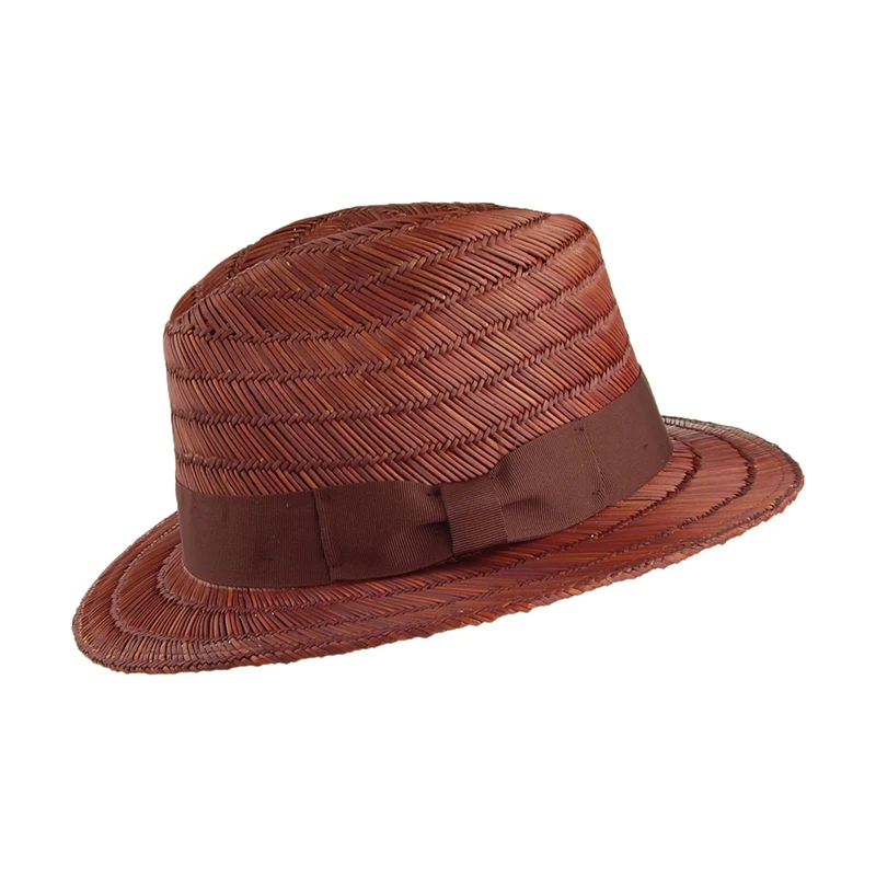 Chapeau Fedora Rollins en Paille marron BRIXTON