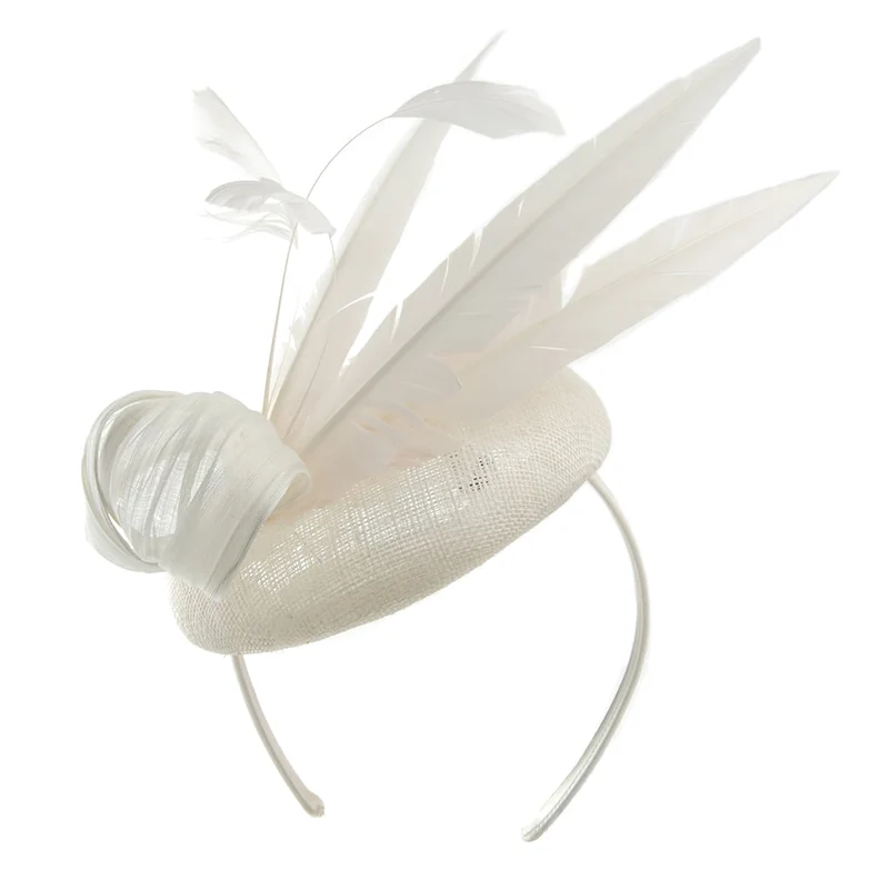 Chapeau Calot à Plumes Ariel ivoire FAILSWORTH