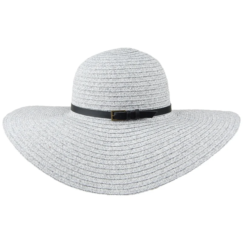 Chapeau Été à Bord Large Ramona mélange de gris BETMAR