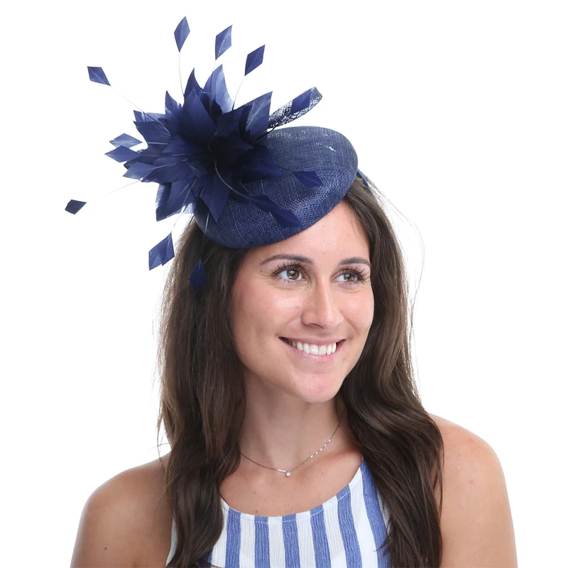 Chapeau Bibi Mandy bleu foncé JANE ANNE DESIGNS