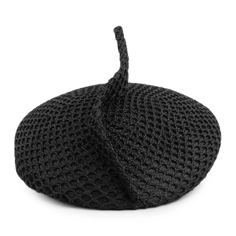 Chapeau Calot avec Maille Wednesday noir WHITELEY