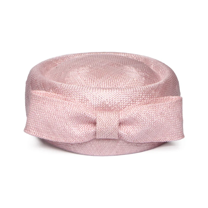 Chapeau Calot en Paille Jackie O rose WHITELEY