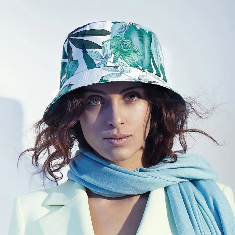 Chapeau Bob Tropical blanc SEEBERGER