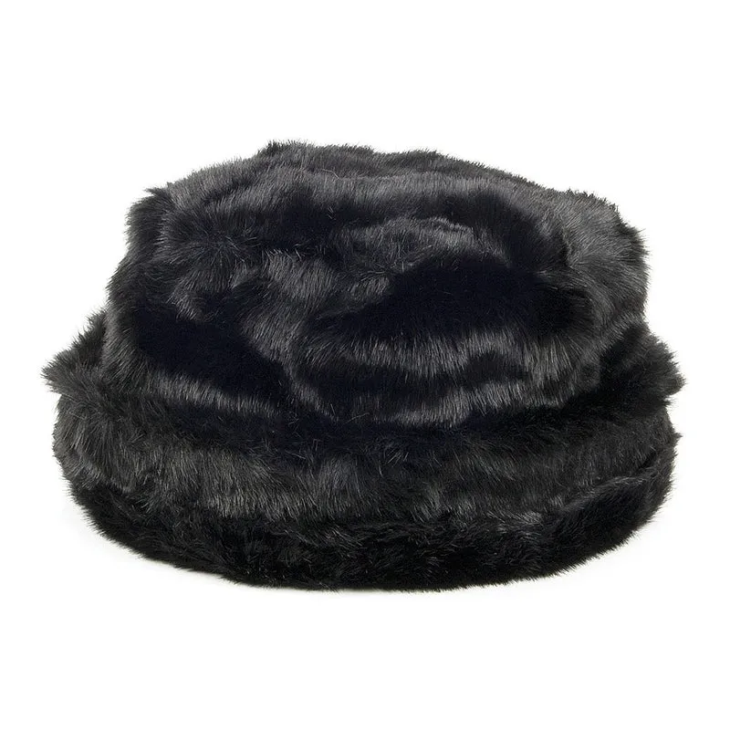 Chapeau Bob Hiver en Fausse Fourrure noir SCALA