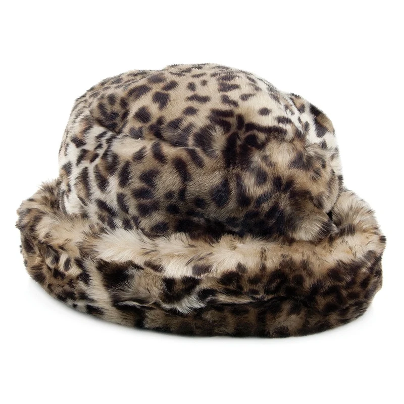 Chapeau Bob Hiver en Fausse Fourrure léopard SCALA