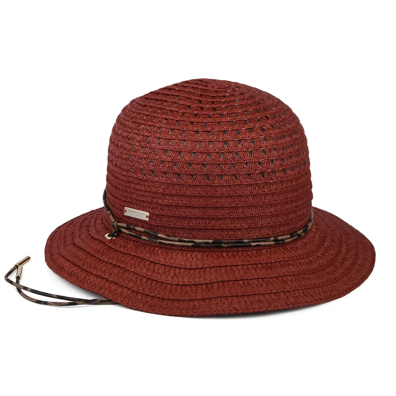 Chapeau Cloche Braid Mix bordeaux SEEBERGER
