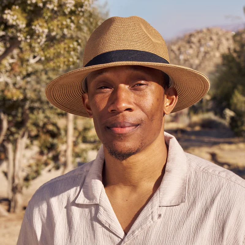 Chapeau Fedora en Paille Toyo Havana beige sable SUNDAY AFTERNOONS
