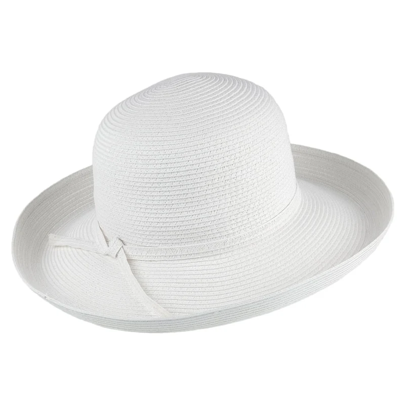 Chapeau Été Pliable Traveller blanc SUR LA TÊTE