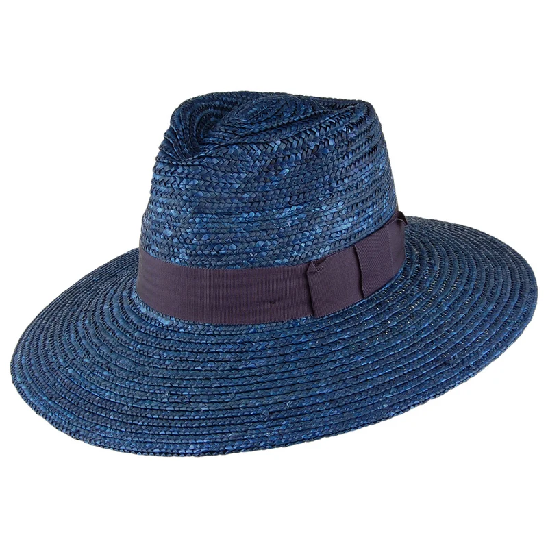 Chapeau Été en Paille Joanna bleu foncé BRIXTON
