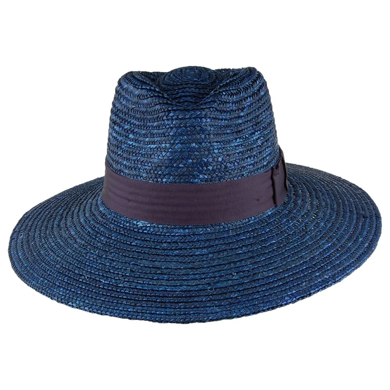 Chapeau Été en Paille Joanna bleu foncé BRIXTON