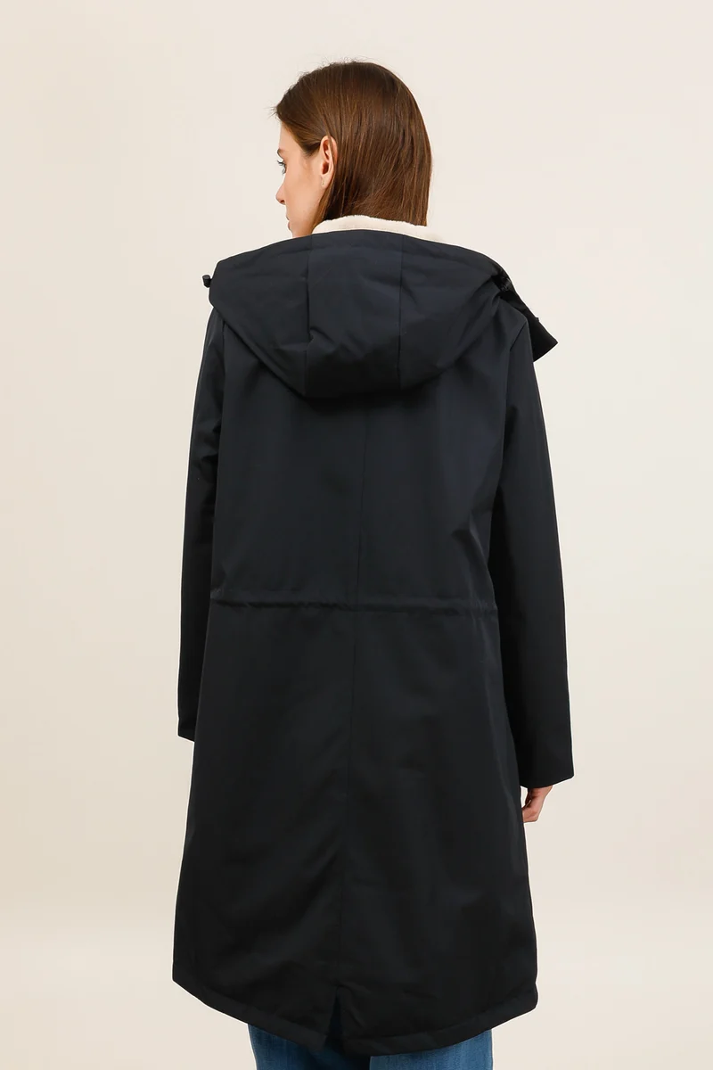 Parka imperméable fourrée longue
