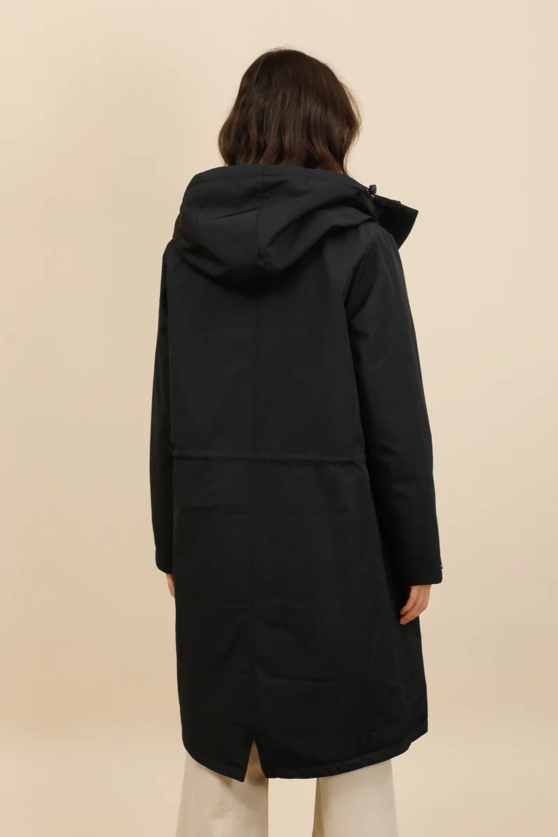 Parka imperméable fourrée longue