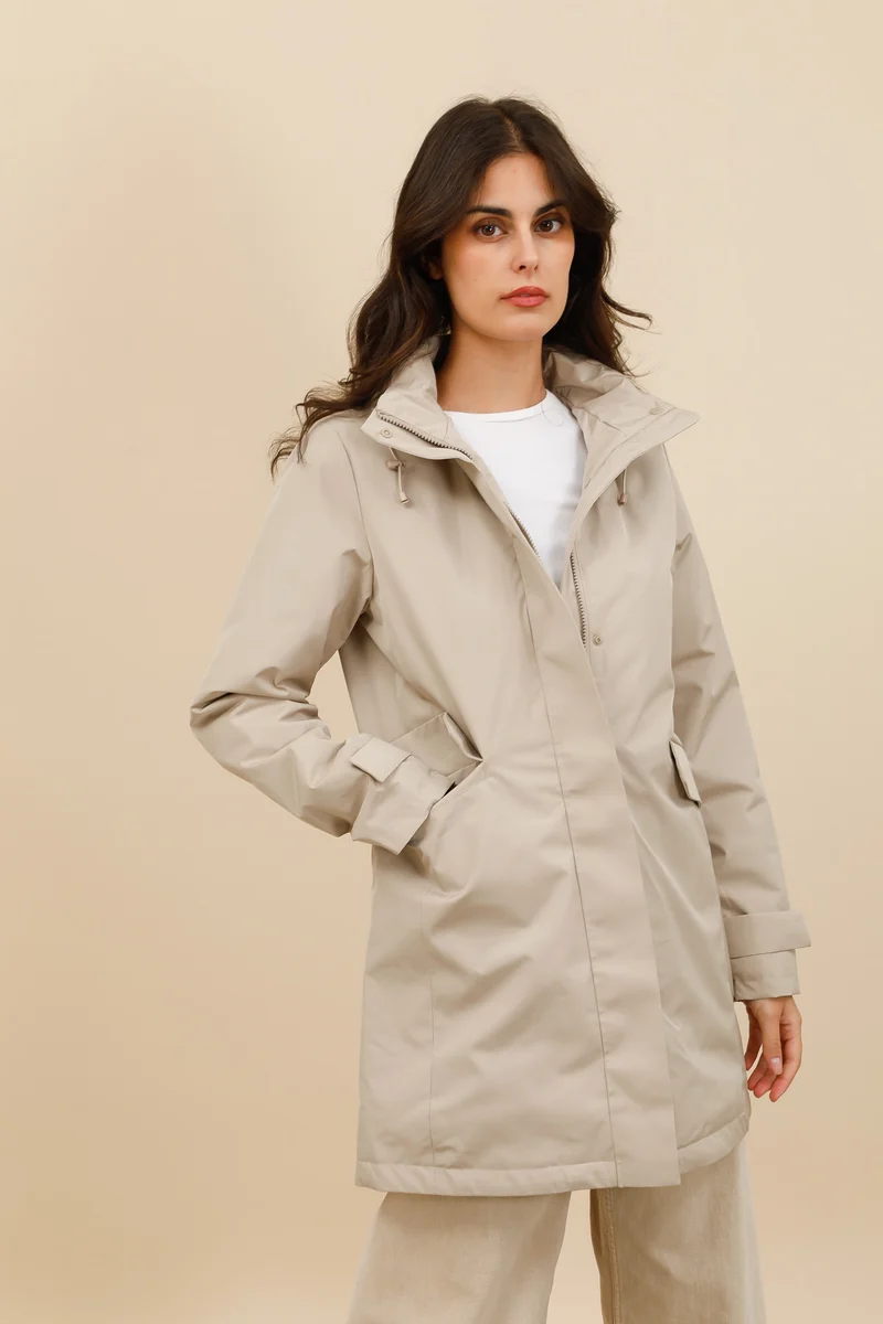 Veste imperméable longue mi-saison