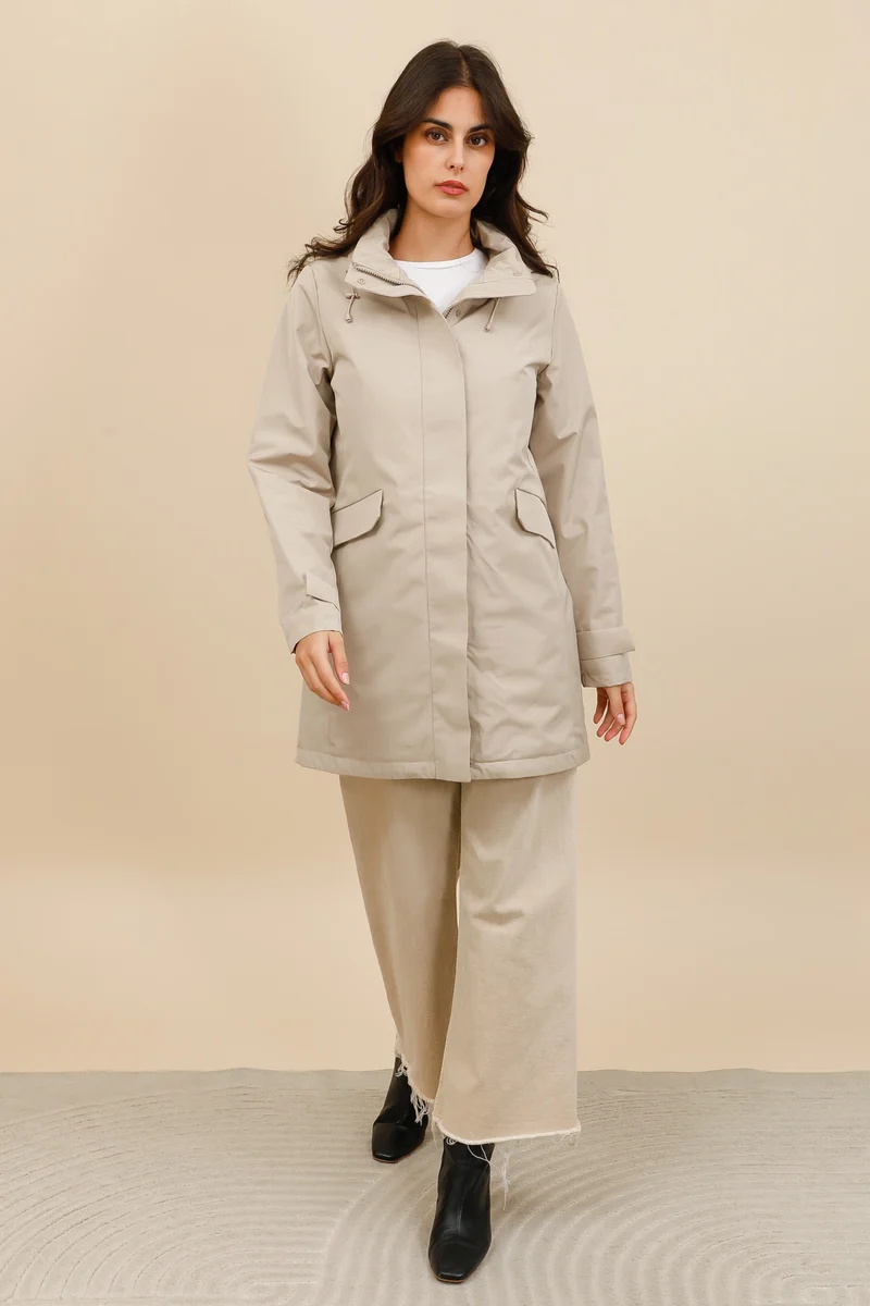 Veste imperméable longue mi-saison
