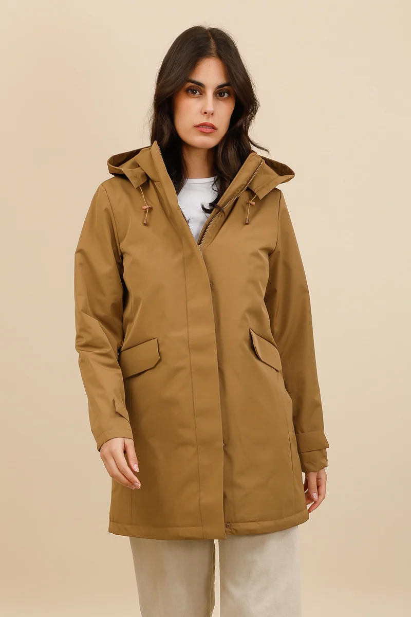 Veste imperméable longue mi-saison