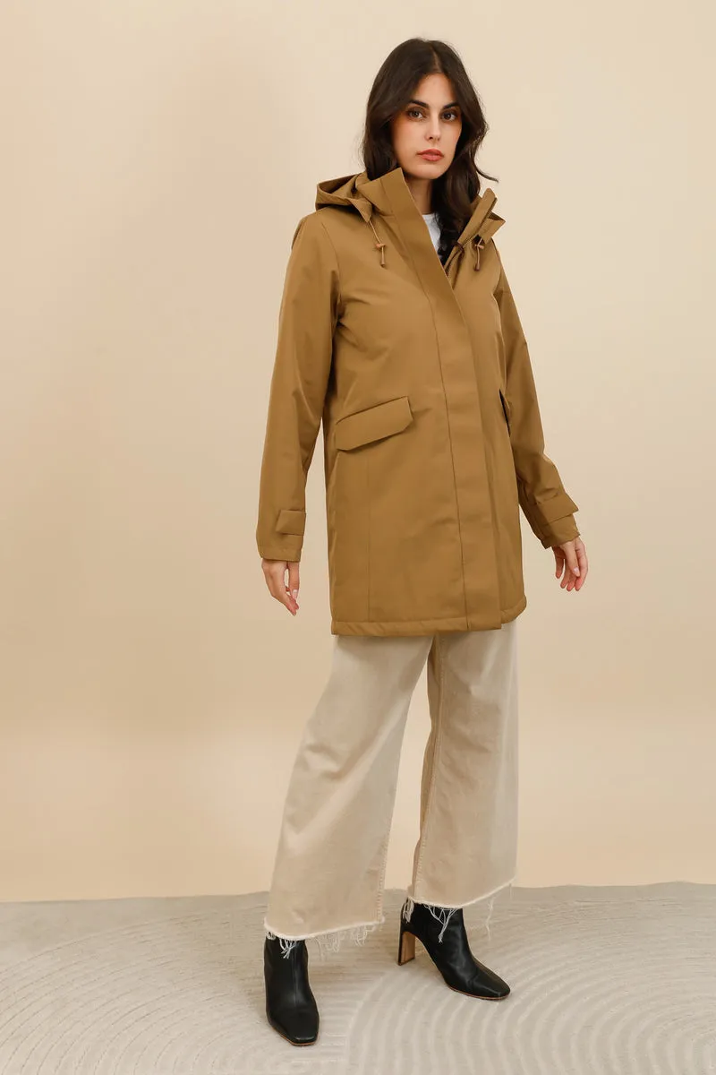 Veste imperméable longue mi-saison
