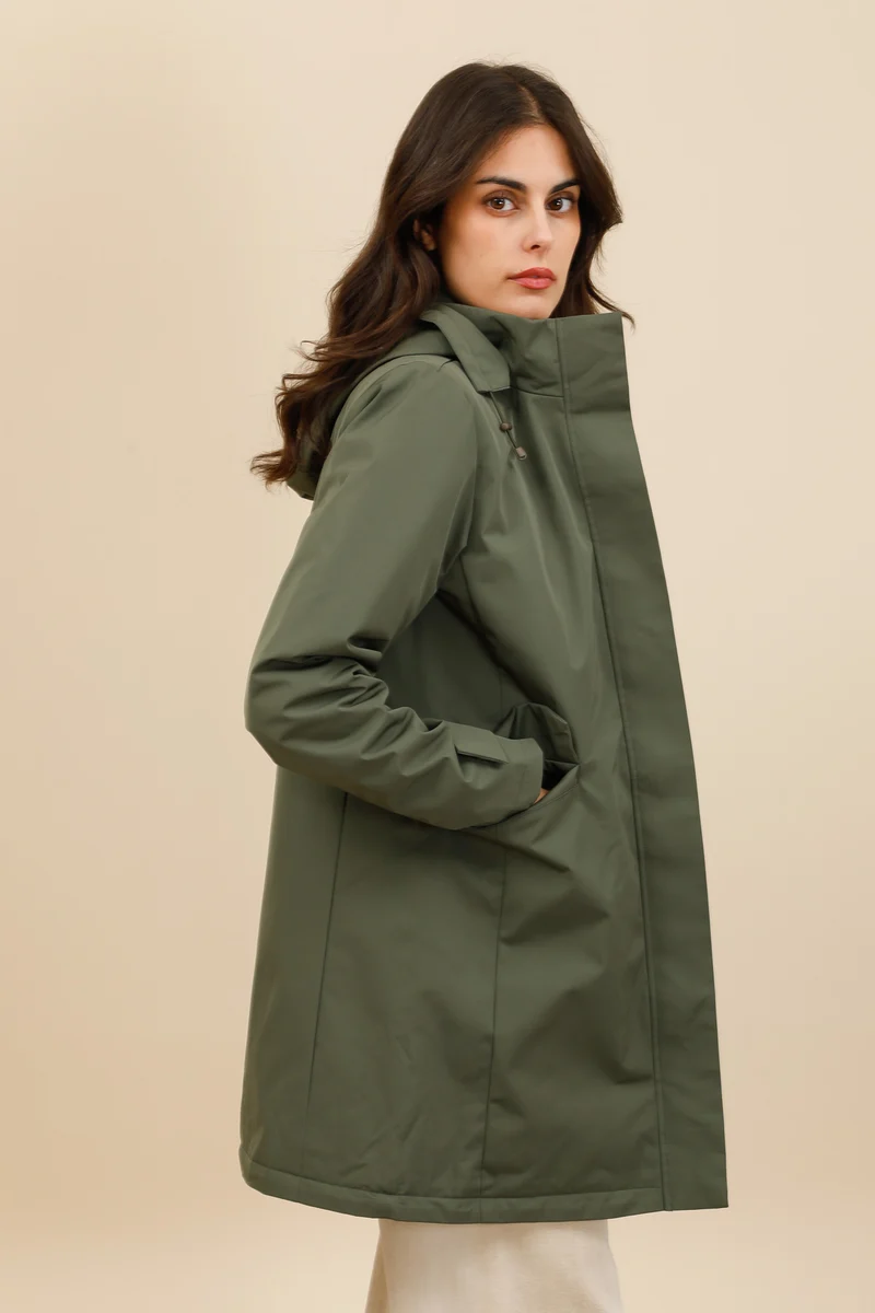 Veste imperméable longue mi-saison