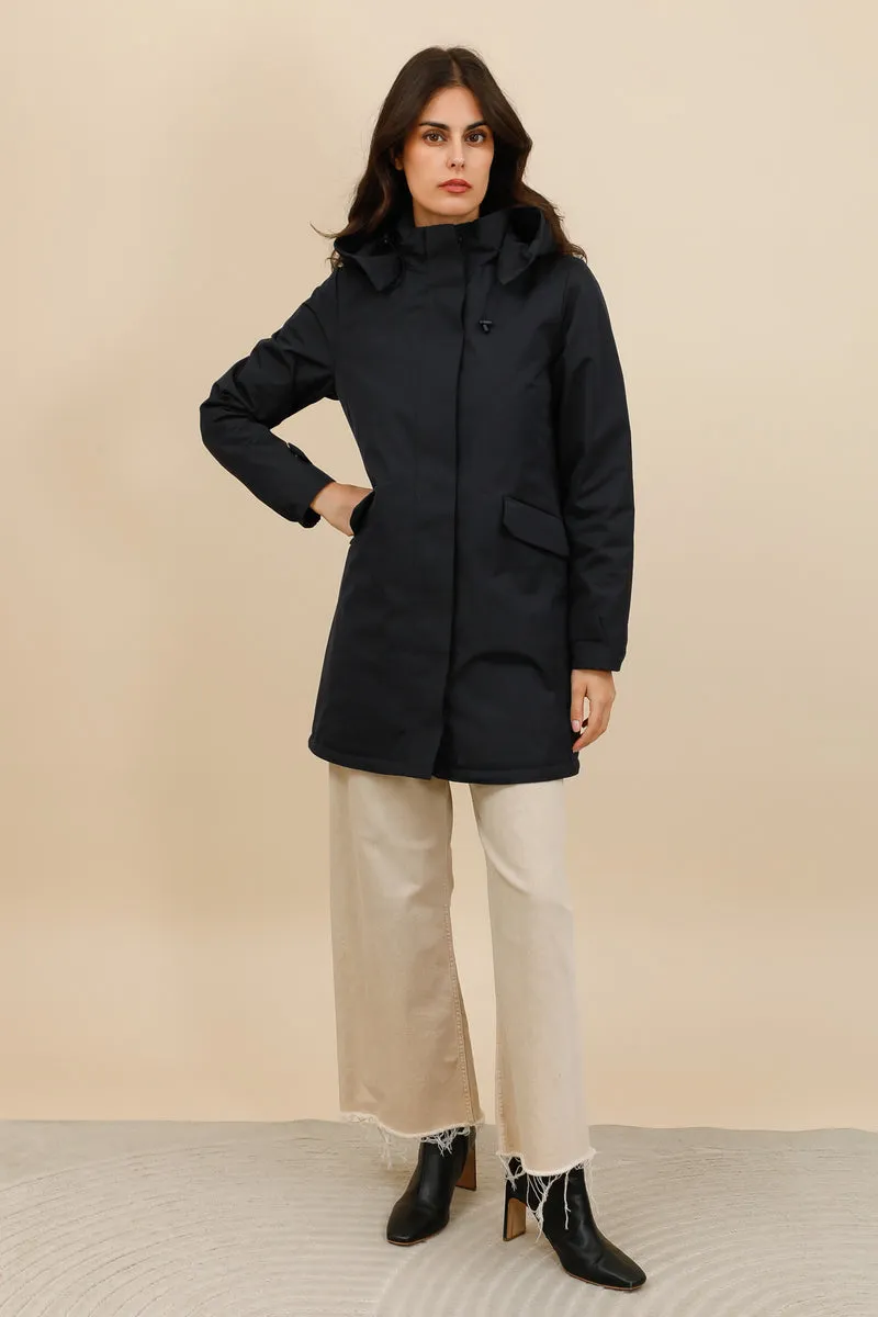 Veste imperméable longue mi-saison