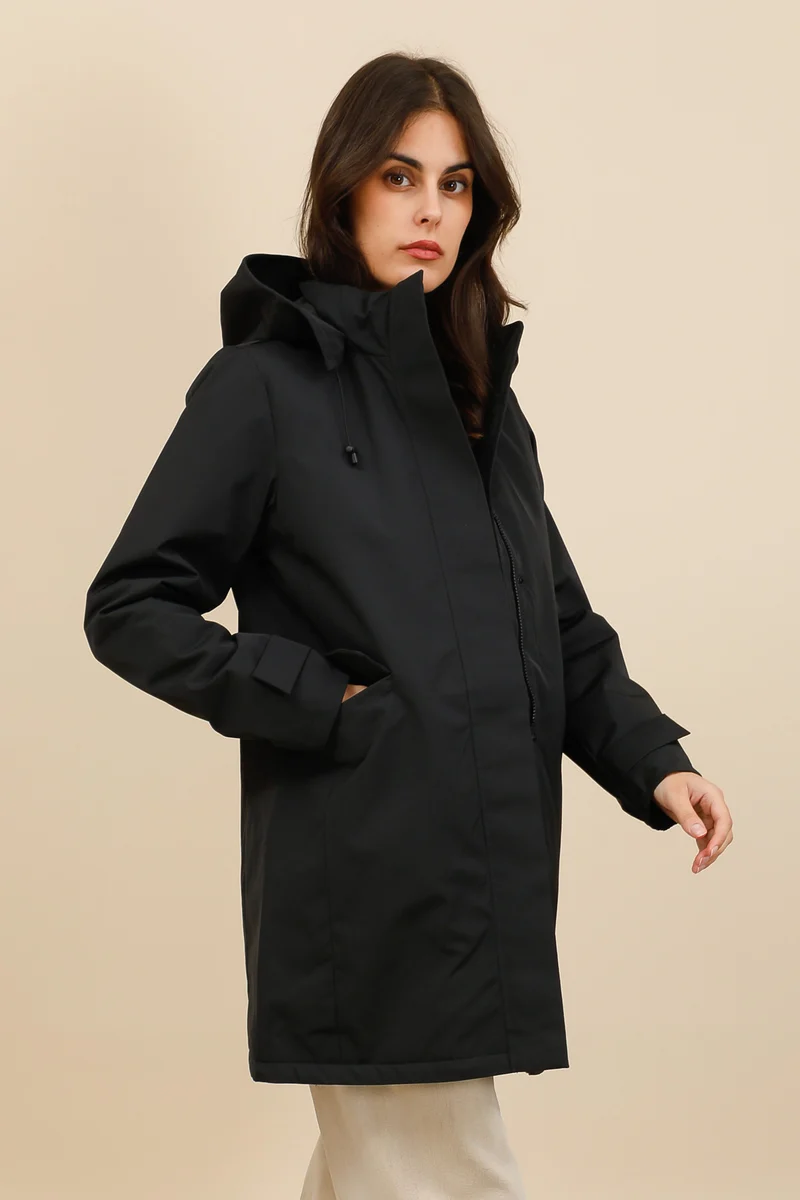 Veste imperméable longue mi-saison