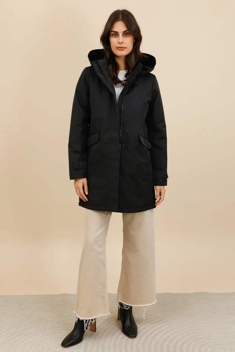 Veste imperméable longue mi-saison