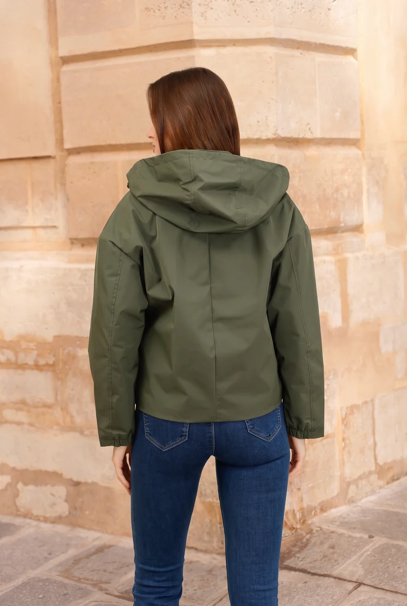 Veste imperméable courte mi-saison