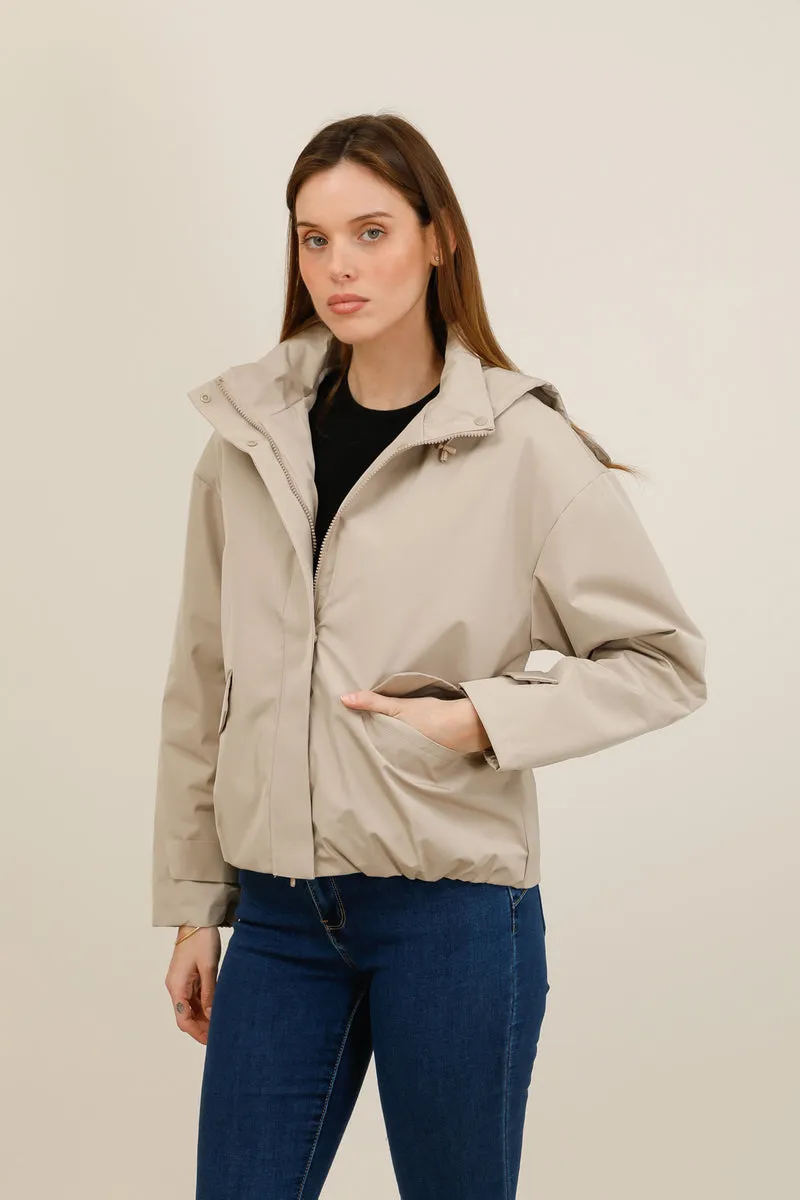 Veste imperméable courte mi-saison