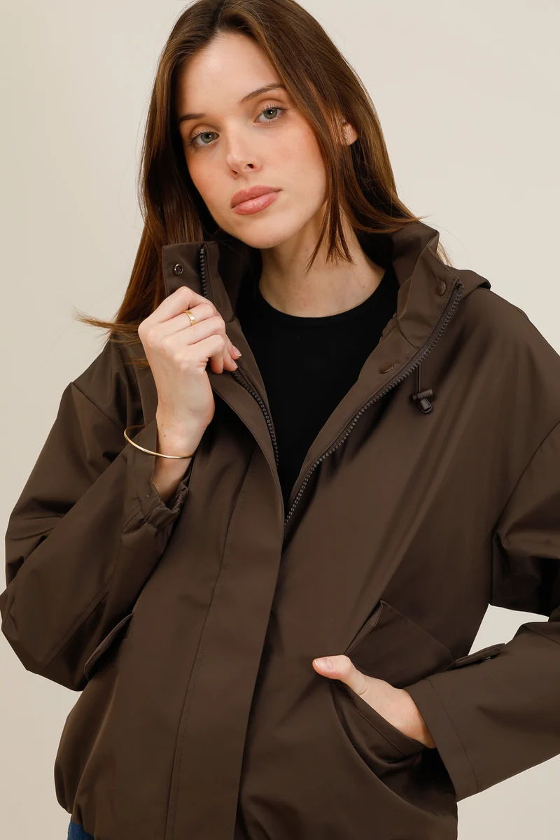 Veste imperméable courte mi-saison