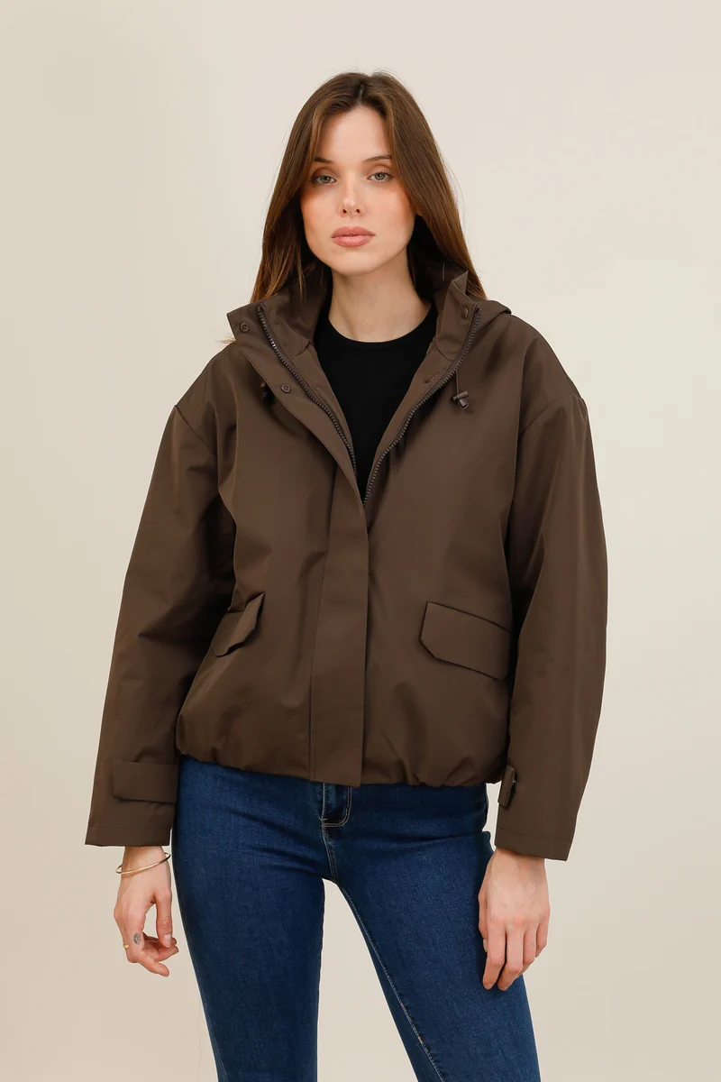 Veste imperméable courte mi-saison