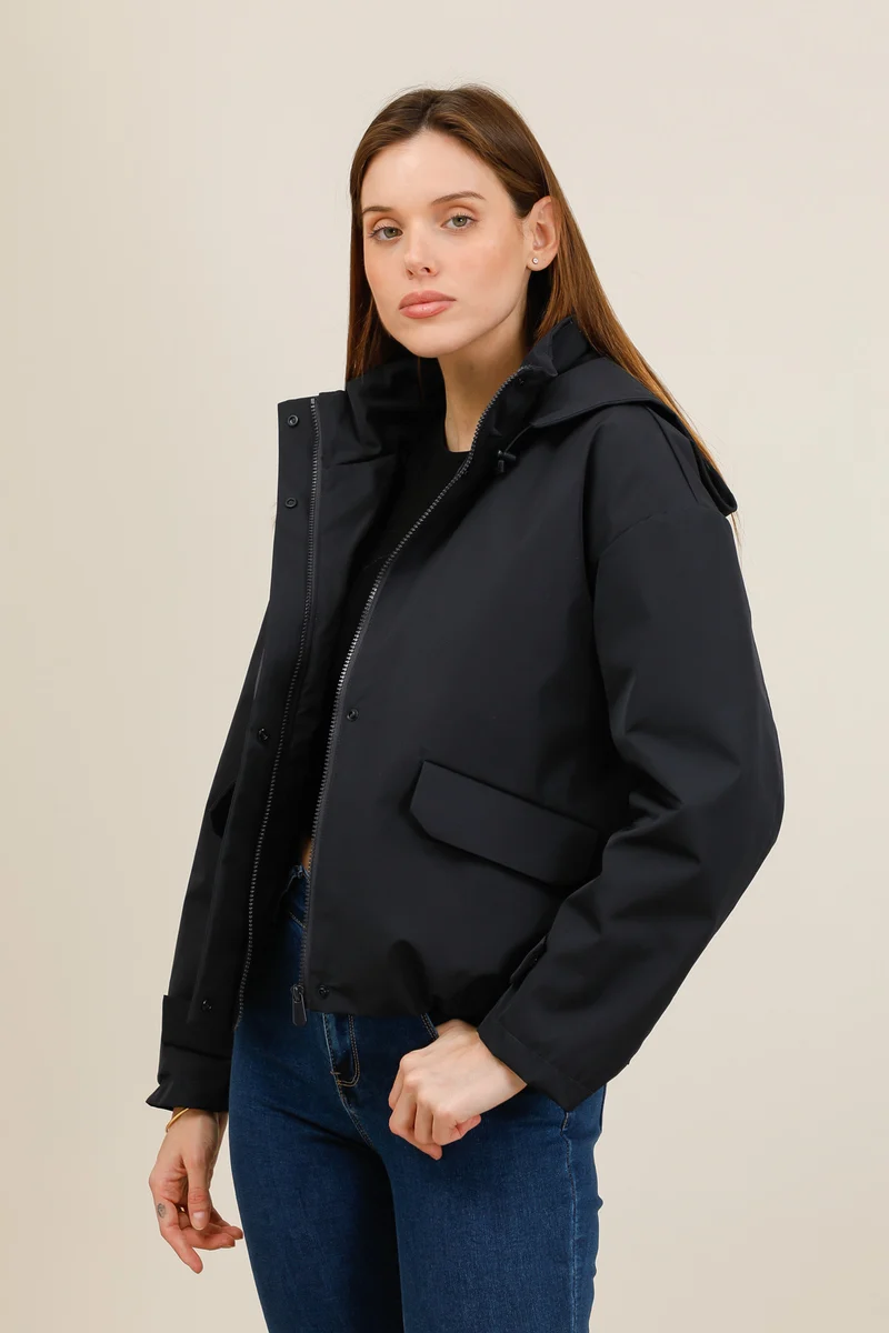 Veste imperméable courte mi-saison