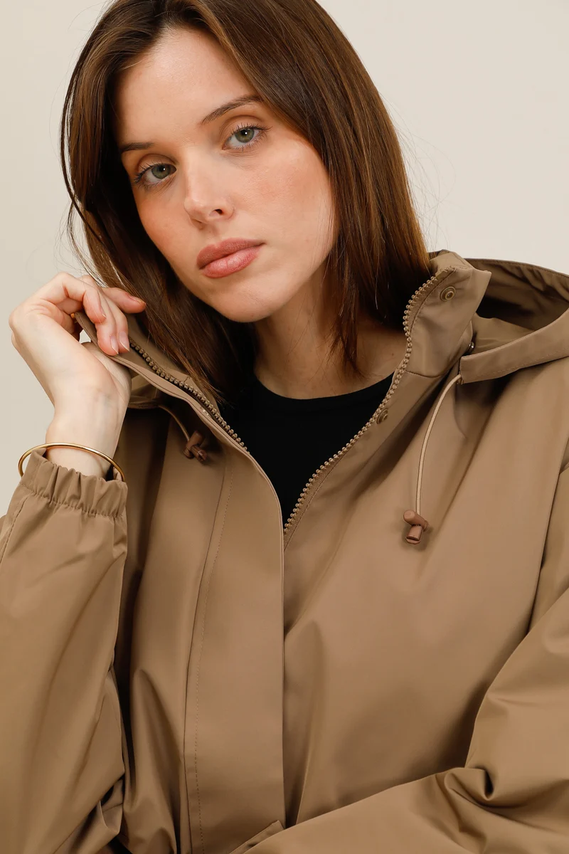 Veste imperméable courte mi-saison