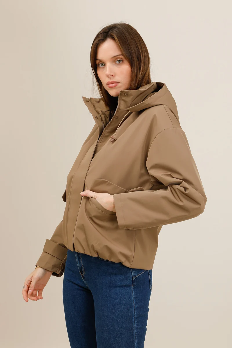 Veste imperméable courte mi-saison