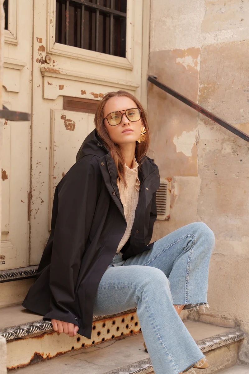 Parka imperméable courte - 3 en 1