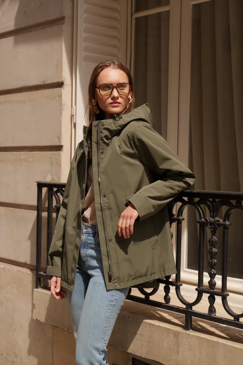 Parka imperméable courte - 3 en 1