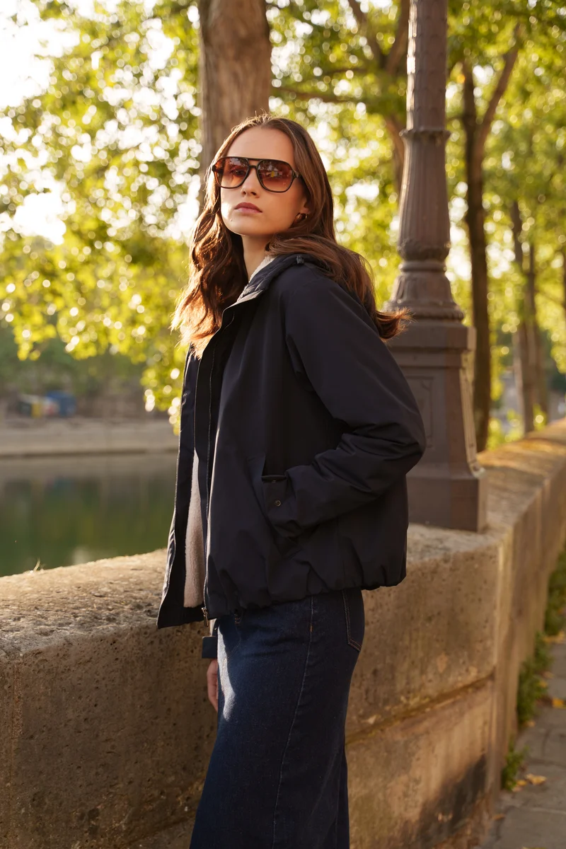 Veste imperméable fourrée