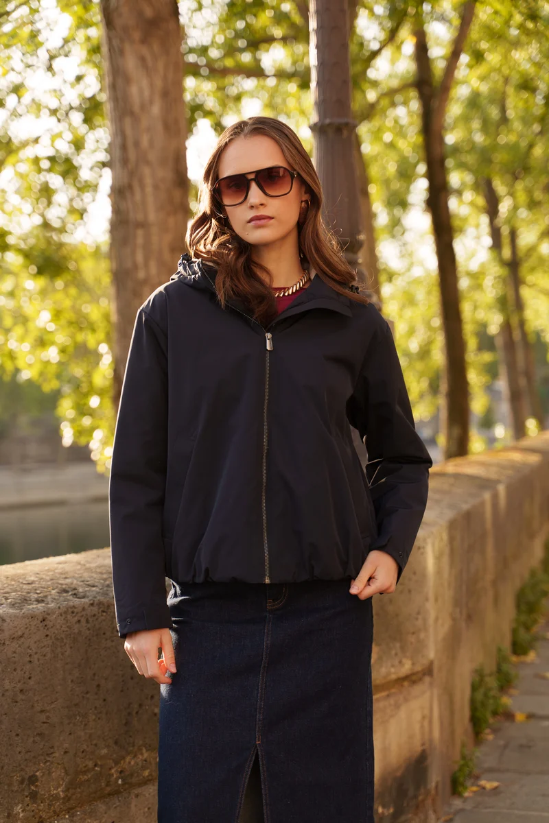 Veste imperméable fourrée