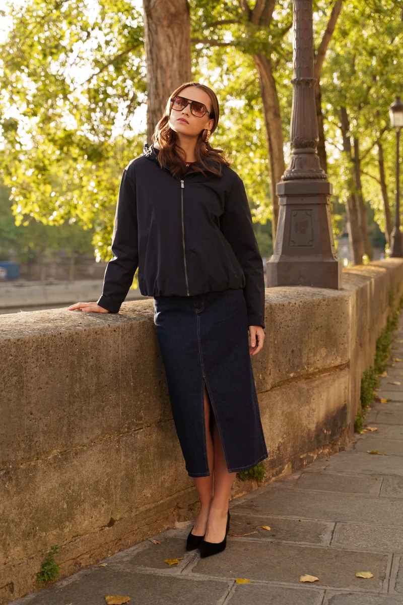 Veste imperméable fourrée