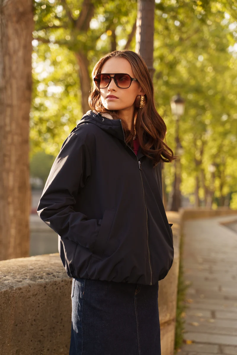 Veste imperméable fourrée