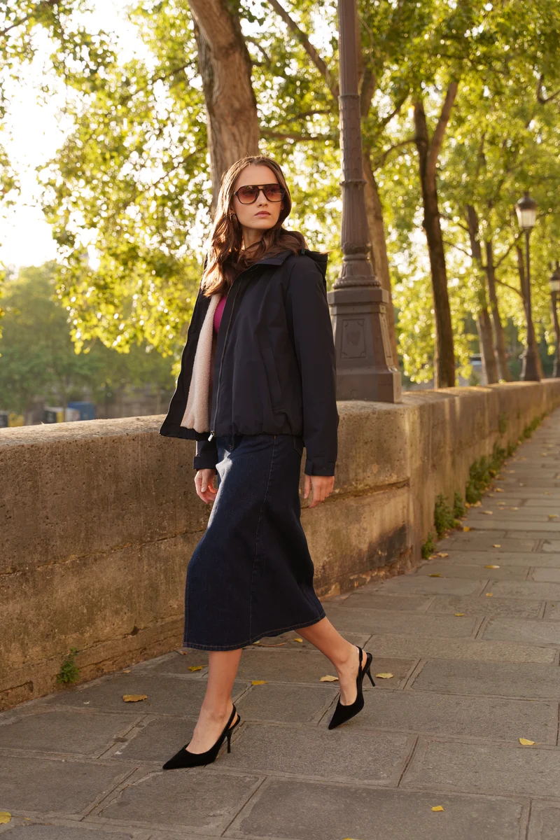 Veste imperméable fourrée