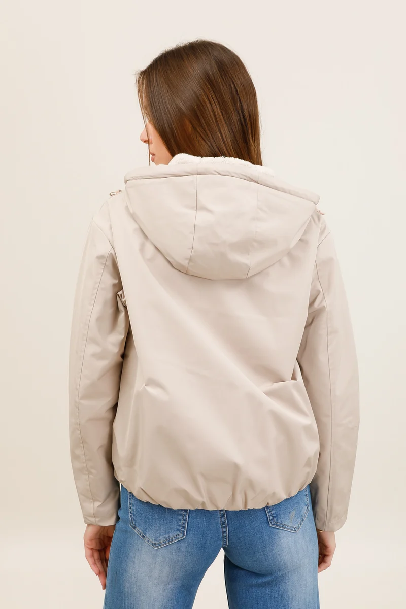 Veste imperméable fourrée